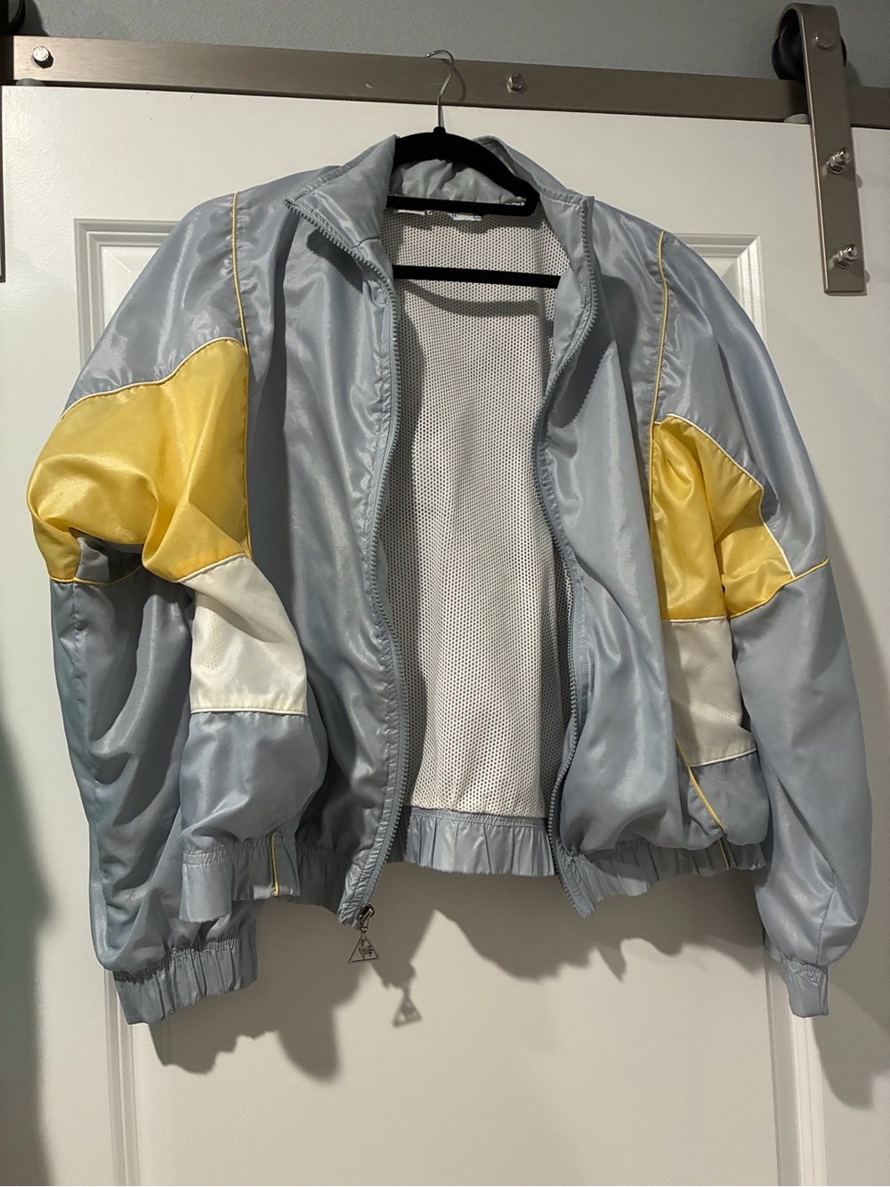 Y2K Le Coq Sportif Light Blue Bomber Jacket